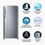 Samsung 192 L 2 Star Direct Cool Single Door Refrigerator (Grey Silver) 